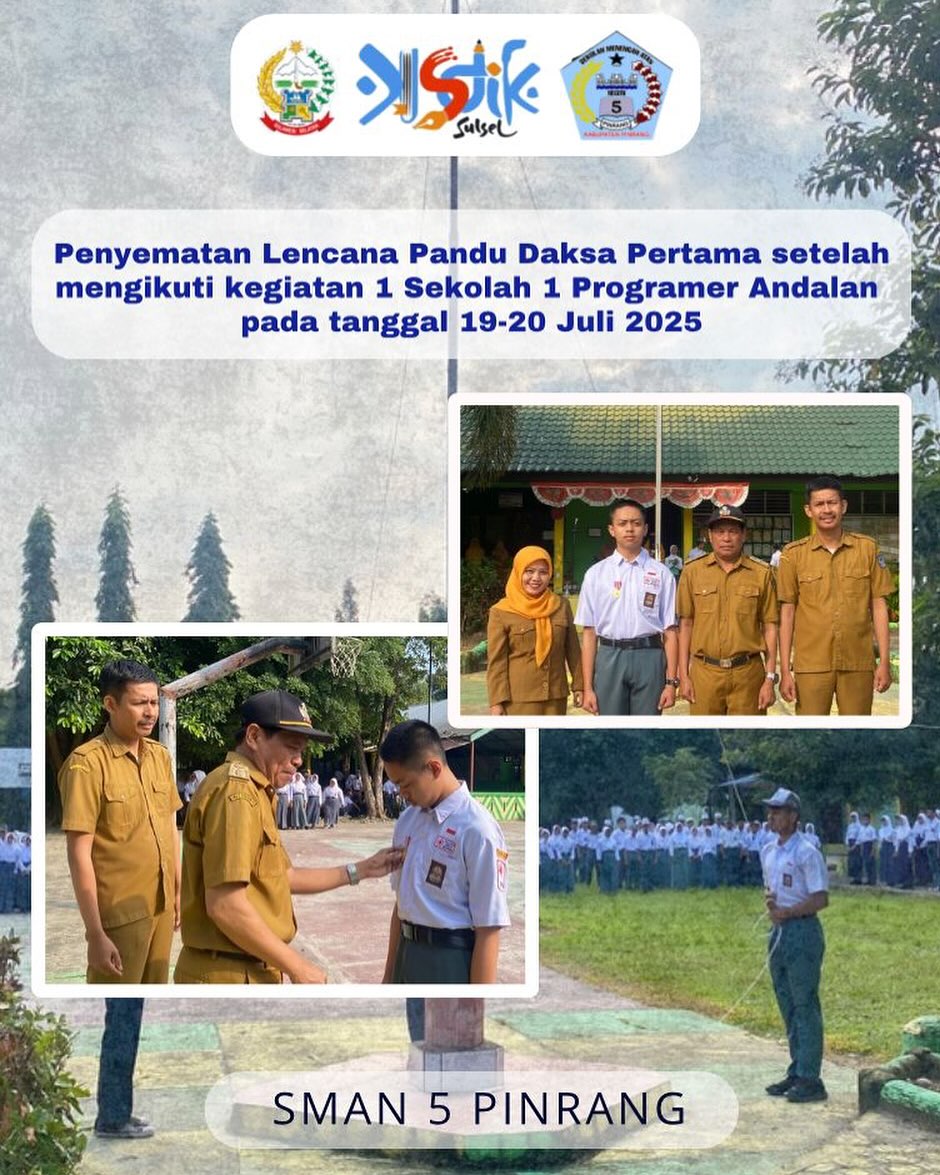 AL Hikmal Terima Lencana Pandu Daksa Pertama di SMAN 5 Pinrang